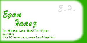 egon haasz business card